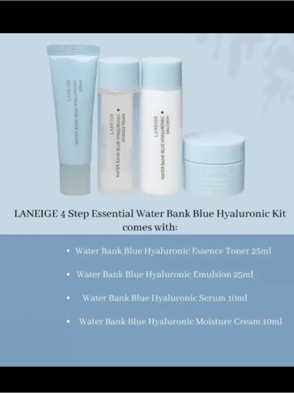 LANEIGE Water Bank Blue Hyaluronic 4-Step Essential Kit Travel Sizes - Picture 5 of 7